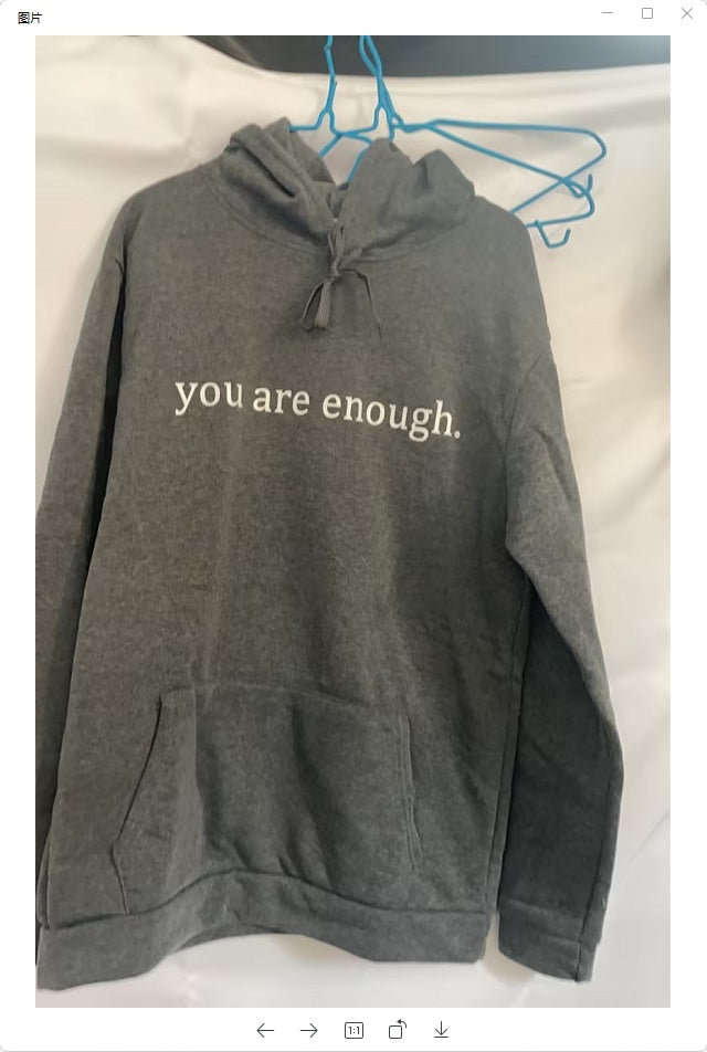 Sweat à Capuche Confortable Unisexe « You Are Enough »