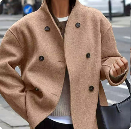 Manteau Vintage en Laine Marron – Élégance Intemporelle & Confort Moderne