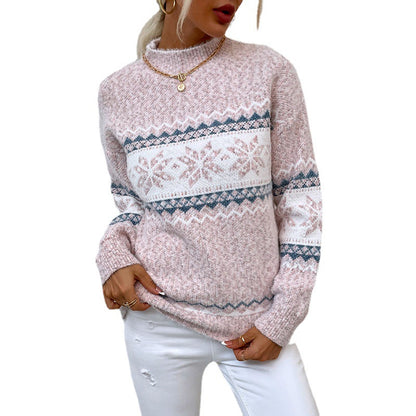 Pull d’Hiver Nordique Jacquard – Spécial Noël