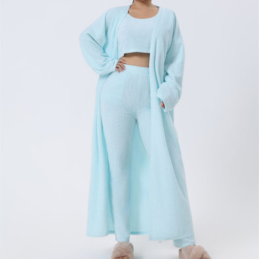 Ensemble Pyjama 3 Pièces Ultra Douillet – Tenue Cocooning d’Hiver pour Femme