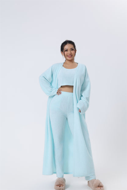 Ensemble Pyjama 3 Pièces Ultra Douillet – Tenue Cocooning d’Hiver pour Femme